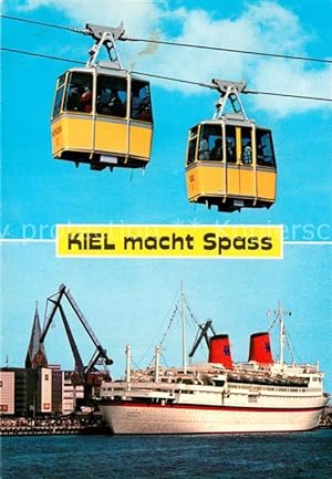 Postkarte Carte Postale Seilbahn Bootshafen MS Europa Kiel
