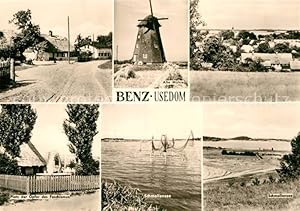 Postkarte Carte Postale Benz Usedom Alte Mühle Schollensee Platz der Opfer
