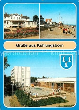 Postkarte Carte Postale Kühlungsborn Ostseebad Ostsee Hotel Strandpromenade FDGB Erholungsheim Er...