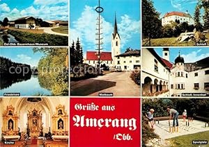 Postkarte Carte Postale Amerang Schloss Maibaum Friedelsee Kirche