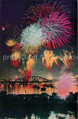 Postkarte Carte Postale Tokyo Fireworks at Ryogoku