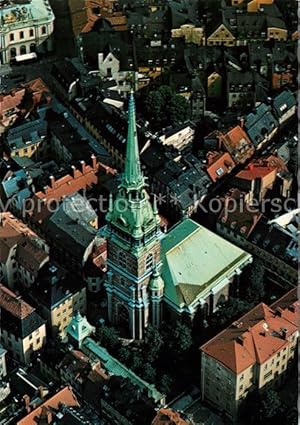 Postkarte Carte Postale Stockholm Fliegeraufnahme Deutsche Sankt Gertruds Kirche