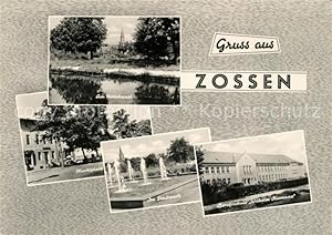 Bild des Verkufers fr Postkarte Carte Postale Zossen Marktplatz Stadtpark Berufsschule Wilhelm Riemann zum Verkauf von Versandhandel Boeger