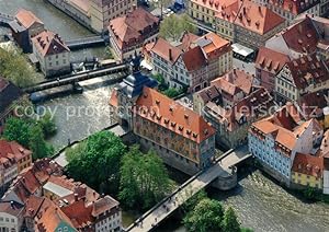Postkarte Carte Postale Bamberg Fliegeraufnahme Weltkulturerbe altes Rathaus
