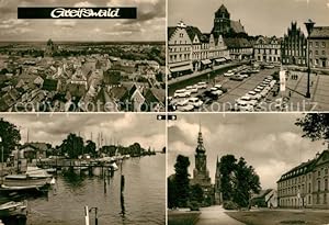 Postkarte Carte Postale Greifswald Platz der Freundschaft Hafen Rubenow Platz