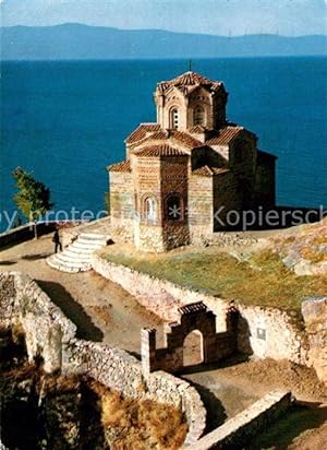 Postkarte Carte Postale Ohrid Kirche Küste