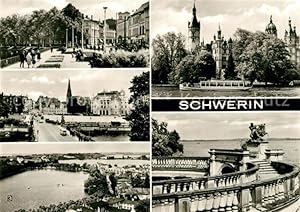 Bild des Verkufers fr Postkarte Carte Postale Schwerin Mecklenburg Pfaffenteich Neue Anlagen Alter Garten Domblick Ziegelsee Schloss Schweriner See zum Verkauf von Versandhandel Boeger