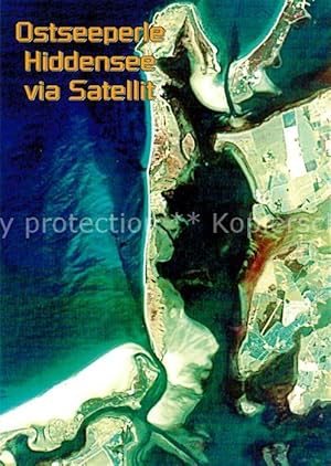 Bild des Verkufers fr Postkarte Carte Postale Insel Hiddensee Blick aus dem Weltraum zum Verkauf von Versandhandel Boeger