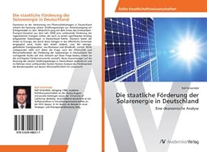 Immagine del venditore per Die staatliche Frderung der Solarenergie in Deutschland : Eine konomische Analyse venduto da AHA-BUCH GmbH