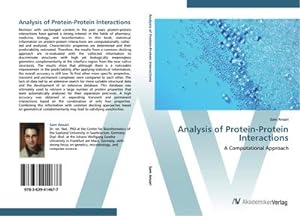 Bild des Verkufers fr Analysis of Protein-Protein Interactions : A Computational Approach zum Verkauf von AHA-BUCH GmbH