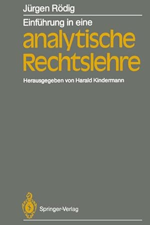 Seller image for Einfhrung in eine analytische Rechtslehre for sale by AHA-BUCH GmbH