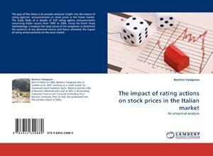 Seller image for The impact of rating actions on stock prices in the Italian market : An empirical analysis for sale by AHA-BUCH GmbH