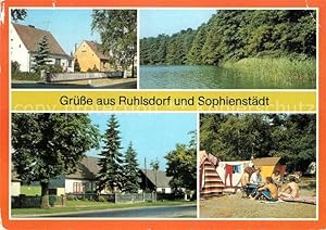 Seller image for Postkarte Carte Postale Ruhlsdorf Bernau Biesenthaler Strasse Campingplatz Sophienstdt Eisenbudersee Dorfplatz for sale by Versandhandel Boeger