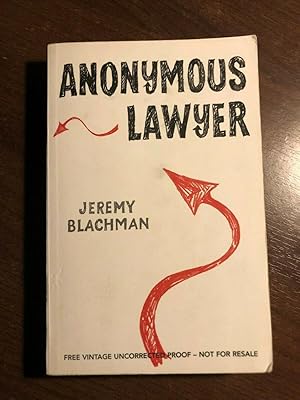 Seller image for ANONYMOUS LAWYER for sale by Happyfish Books