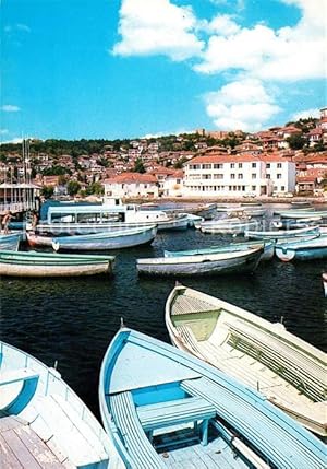 Postkarte Carte Postale Ohrid Bootshafen