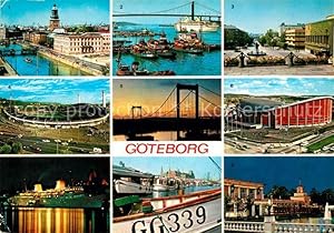 Postkarte Carte Postale Göteborg Gustav Adolfs torg Liseberg Hamnen