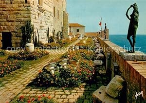 Bild des Verkufers fr Postkarte Carte Postale Antibes Alpes Maritimes Chateau Musee Picasso Terrasse Sculptures de Germaine Richier zum Verkauf von Versandhandel Boeger