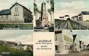 Bild des Verkufers fr Postkarte Carte Postale Kallstadt Rheinland-Pfalz Bismarckturm auf dem Peterskopf Kalkwerk Winzergenossenschaft zum Verkauf von Versandhandel Boeger