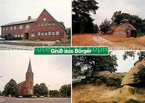 Bild des Verkufers fr Postkarte Carte Postale Brger Findlinge Kirche zum Verkauf von Versandhandel Boeger