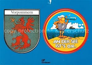 Postkarte Carte Postale Wappen Vorpommern