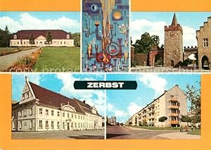 Postkarte Carte Postale Zerbst Stadthalle Heidetor Rat der Stadt