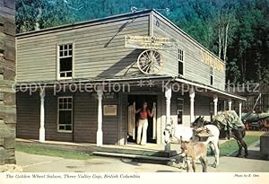 Bild des Verkufers fr Postkarte Carte Postale British Columbia "The goold old days" Golden Wheel Saloon Three Valley Gap Trans Canada Highway zum Verkauf von Versandhandel Boeger