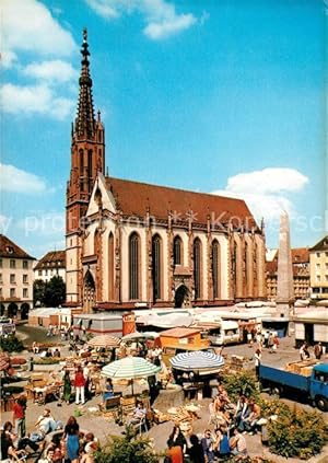 Postkarte Carte Postale Würzburg Marienkapelle Markt