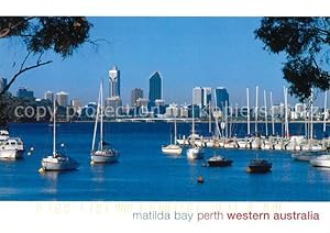Bild des Verkufers fr Postkarte Carte Postale Perth Western Australia Segelhafen Matilda-Bay zum Verkauf von Versandhandel Boeger