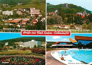 Seller image for Postkarte Carte Postale Salmnster Bad Soden Fliegeraufnahme Kurzentrum Kurpark Wassergarten Wellenbad for sale by Versandhandel Boeger