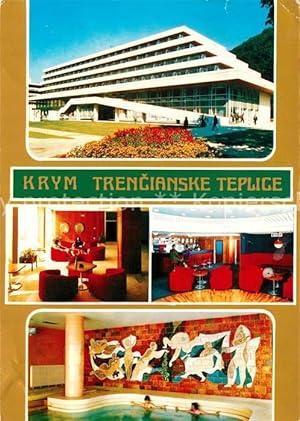 Postkarte Carte Postale Trencianske Teplice Liecebny dom Krym Hala Bar Termalny bazen