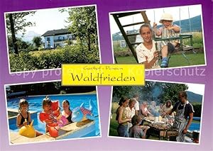 Bild des Verkufers fr Postkarte Carte Postale Strass Attergau Gasthof Pension Waldfrieden Swimming Pool Grillen zum Verkauf von Versandhandel Boeger