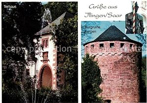 Postkarte Carte Postale Illingen Saar Burgruine Kerpen Torhaus