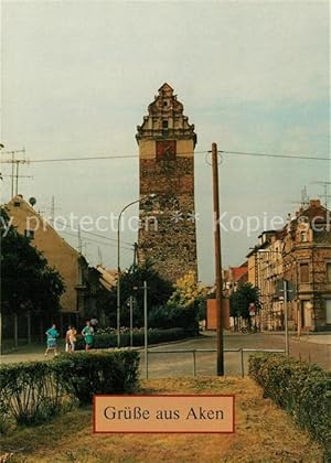 Postkarte Carte Postale Aken Elbe Köthener Turm