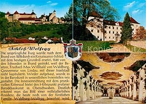 Bild des Verkufers fr Postkarte Carte Postale Wolfegg Schloss Oberschwbische Barockstrasse Chronik Wappen zum Verkauf von Versandhandel Boeger