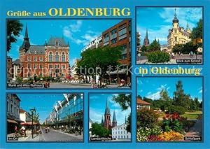 Postkarte Carte Postale Oldenburg Niedersachsen Markt und Altes Haus Schlossblick Im Ort Lamberti...