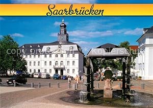 Bild des Verkufers fr Postkarte Carte Postale Saarbrcken Platz des Unsichtbaren Mahnmals Altes Rathaus zum Verkauf von Versandhandel Boeger