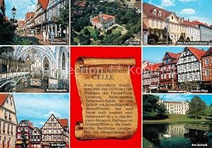 Bild des Verkufers fr Postkarte Carte Postale Celle Niedersachsen Stechbahn Schlosskapelle Markt Schloss Grosser Plan Fachwerkhuser Chronik zum Verkauf von Versandhandel Boeger