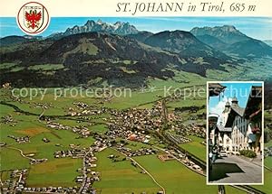 Bild des Verkufers fr Postkarte Carte Postale St Johann Tirol mit Loferer und Leoganger Steinberge Fliegeraufnahe Ortsmotiv zum Verkauf von Versandhandel Boeger