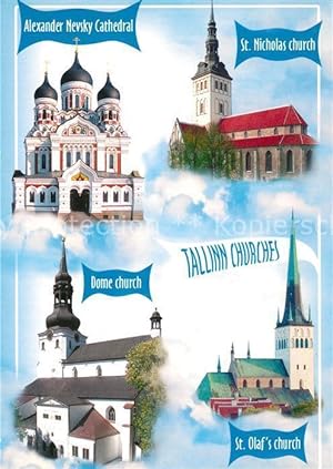 Immagine del venditore per Postkarte Carte Postale Tallinn Alexander Nevsky Cathedral St Nicolas Church Dome Church St Olafs Church venduto da Versandhandel Boeger