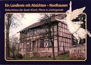 Postkarte Carte Postale Nordhausen Thüringen Geburtshaus Sarah Kirche Pfarre in Limlingerode