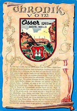 Postkarte Carte Postale Osserschutzhaus Chronik Wappen Siegel