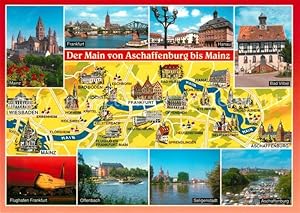 Bild des Verkufers fr Postkarte Carte Postale Aschaffenburg Main Mainz Bad Vilbel Flughafen Frankfurt Offenbach Seligenstadt Karte zum Verkauf von Versandhandel Boeger