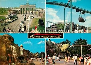 Postkarte Carte Postale Brühl Rheinland Phantasialand Brandenburger Tor Elfenfahrt Kutschfahrten