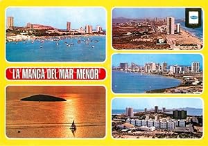 Postkarte Carte Postale La Manga del Mar Menor Panorama Küste Strand Hotelanlagen Sonnenuntergang...