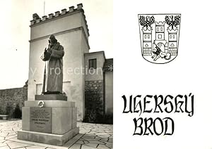 Postkarte Carte Postale Uhersky Brod Museum Denkmal Comenius