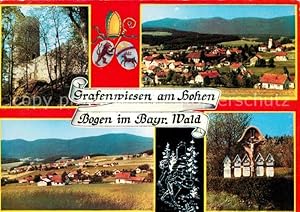 Seller image for Postkarte Carte Postale Grafenwiesen Panorama Feldkreuze Burgruine Hoher Bogen for sale by Versandhandel Boeger