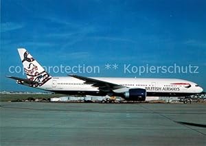 Seller image for Postkarte Carte Postale Flugzeuge Zivil British Airways Whale Rider Colours Boeing B-777 G-VIIN for sale by Versandhandel Boeger