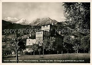 Postkarte Carte Postale Aosta Saint Pierre Castello del XIV secolo Sarriod de la Tour