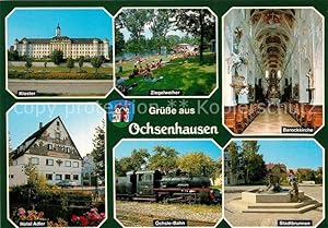 Seller image for Postkarte Carte Postale Ochsenhausen Barockkirche chsle-Bahn Hotel Adler for sale by Versandhandel Boeger