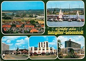 Postkarte Carte Postale Lebenstedt Hafen Fliegeraufnahme